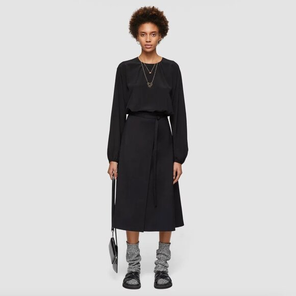 Joseph "Safra" Black A-Line Skirt, size 44 (fits 10/12) - Picture 1 of 10